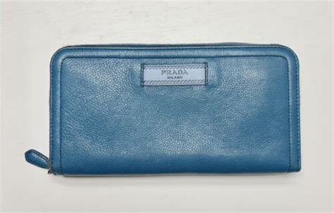 prada zip around pebbled leather wallet|prada leather wallets for women.